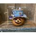 This image shows the measurements of Birdie the gourd. She is 6 inches wide and 6 inches tall. 